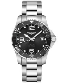 【送料無料】 ロンジン メンズ 腕時計 アクセサリー Unisex Swiss Automatic HydroConquest Stainless Steel Bracelet Watch 39mm Black