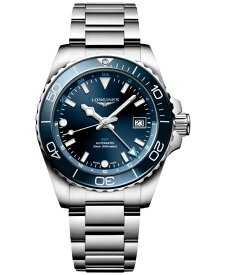 【送料無料】 ロンジン メンズ 腕時計 アクセサリー Men's Swiss Automatic HydroConquest GMT Stainless Steel Bracelet Watch 41mm No Color
