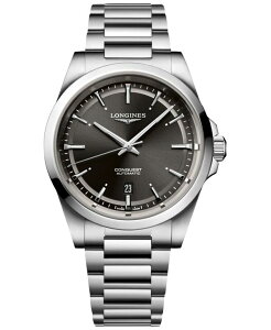 �����W�� �����Y �A�N�Z�T���[ �r���v T�V���c Longines Men's Swiss Automatic Conquest Stainless Steel Bracelet Watch 41mm Silver �V���o�[