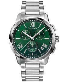 【送料無料】 バルマン メンズ 腕時計 アクセサリー Men's Swiss Chronograph Madrigal Stainless Steel Bracelet Watch 42mm Silver