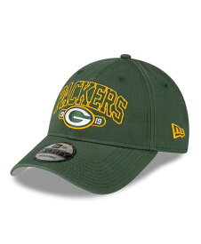【送料無料】 ニューエラ メンズ 帽子 アクセサリー Men's Green Green Bay Packers Outline 9FORTY Snapback Hat Green