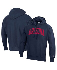 【送料無料】 チャンピオン メンズ パーカー・スウェット フーディー アウター Men's Navy Arizona Wildcats Team Arch Reverse Weave Pullover Hoodie Navy