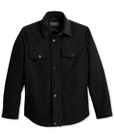 【送料無料】 ペンドルトン メンズ ジャケット・ブルゾン アウター Men's Timberline Mixed-Media Solid Water-Resistant Shirt Jacket Black