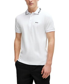 【送料無料】 ヒューゴボス メンズ ポロシャツ トップス Men's Slim-Fit Polo Shirt White