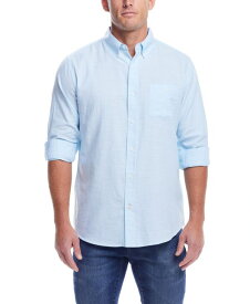 【送料無料】 ウェザープルーフ メンズ シャツ トップス Men's Long Sleeve Solid Cotton Twill Shirt Crystal Blue