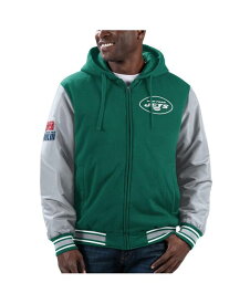 【送料無料】 カール バンクス メンズ ジャケット・ブルゾン アウター Men's Green Gray New York Jets Player Option Full-Zip Hoodie Jacket Green Gray