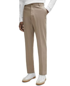 【送料無料】 ヒューゴボス メンズ カジュアルパンツ ボトムス Men's Patterned Regular-Fit Trousers Medium Beige