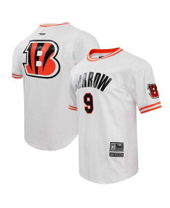 �v���X�^���_�[�h �����Y �g�b�v�X T�V���c ���b�V�� �V���c Pro Standard Men's Joe Burrow White Cincinnati Bengals Player Name and Number Mesh T-shirt White �z���C�g