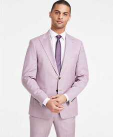 【送料無料】 カルバンクライン メンズ ジャケット・ブルゾン アウター Men's Slim-Fit Wool Blend Stretch Sharkskin Suit Separate Jacket Pink