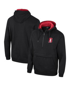 �R���V�A�� �����Y �A�E�^�[ �p�[�J�[�E�X�E�F�b�g �p�[�J�[ Colosseum Men's Black Stanford Cardinal Half-Zip Hoodie Black �u���b�N