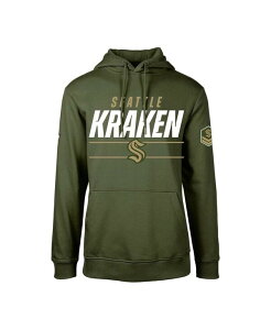 ���x���E�F�A �����Y �A�E�^�[ �p�[�J�[�E�X�E�F�b�g �t���[�X �p�[�J�[ LevelWear Men's Olive Seattle Kraken Podium Fleece Pullover Hoodie Olive �I���[�u