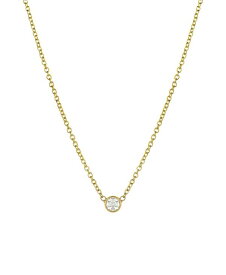 【送料無料】 ゾエレフ レディース ネックレス・チョーカー・ペンダントトップ アクセサリー Small Bezel 14K Gold Diamond Necklace Gold