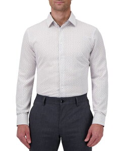 ���|�[�g�R���N�V���� �����Y �g�b�v�X �V���c �v�����g Report Collection Men's Slim-Fit Geo-Print Shirt Black �u���b�N