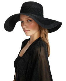 【送料無料】 スティーブ マデン レディース 帽子 アクセサリー Women's Metallic-Trim Floppy Hat Black