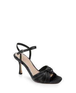 �W���E�F���_�O���C�~�V���J ���f�B�[�X �V���[�Y �T���_�� Jewel Badgley Mischka Women's Hydee Knot Stiletto Evening Sandals Black Plisse �u���b�N