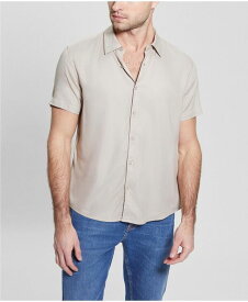 【送料無料】 ゲス メンズ シャツ トップス Men's Rayon Solid Shirt Tan