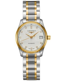 【送料無料】 ロンジン レディース 腕時計 アクセサリー Women's Swiss Automatic Master Diamond Accent 18k Gold & Stainless Steel Bracelet Watch 29mm No Color