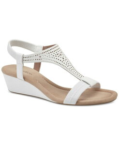 �X�^�C���A���h�R�[ ���f�B�[�X �V���[�Y �T���_�� Style & Co Women's Step N Flex Vacanzaa Wedge Sandals White Perforated �z���C�g