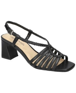 C[W[Xg[g fB[X V[Y T_ Easy Street Women's Topaz Square Toe Sandals Black ubN