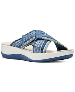 N[NX fB[X V[Y T_ Clarks Women's Cloudsteppers Arla Wave Sandals Blue u[