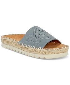 【送料無料】 ラッキーブランド レディース サンダル シューズ Women's Lemana Espadrille Flat Slide Sandals Ash Blue Leather