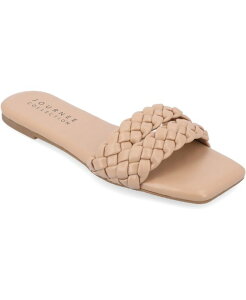 yz Wl RNV fB[X T_ V[Y Women's Sawyerr Tru Comfort Foam Wide Width Dual Braided Band Slide Sandals Beige