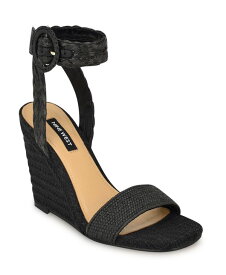 【送料無料】 ナインウェスト レディース サンダル シューズ Women's Nerisa Square Toe Woven Wedge Sandals Black