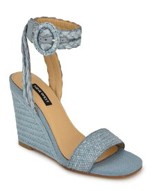 【送料無料】 ナインウェスト レディース サンダル シューズ Women's Nerisa Square Toe Woven Wedge Sandals Blue