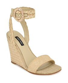 【送料無料】 ナインウェスト レディース サンダル シューズ Women's Nerisa Square Toe Woven Wedge Sandals Light Natural