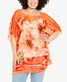 【送料無料】 アベニュー レディース シャツ トップス Plus Size Watercolor Poncho Top Watercolor