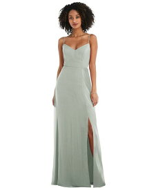 【送料無料】 アフターシックス レディース ワンピース トップス Women's Tie-Back Cutout Maxi Dress with Front Slit Willow green