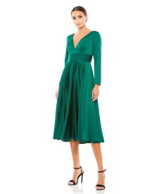 【送料無料】 マックダガル レディース ワンピース トップス Women's Ieena Long Sleeve A Line Midi Dress Emerald Green