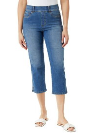 【送料無料】 グロリアバンデービルト レディース デニムパンツ ジーンズ ボトムス Women's Shape Effect Pull-On Capri Jeans Castle Point Wash