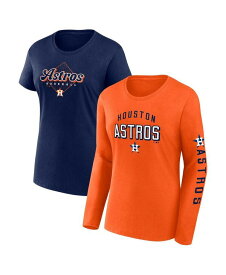 【送料無料】 ファナティクス レディース Tシャツ トップス Women's Orange Navy Houston Astros T-shirt Combo Pack Orange Navy