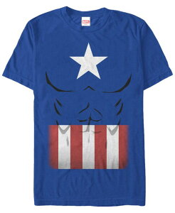 �t�B�t�X�T�� �����Y �g�b�v�X T�V���c �L���b�v Fifth Sun Marvel Men's Captain America Suit Costume Short Sleeve T-Shirt Royal