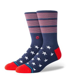 【送料無料】 スタンス メンズ 靴下 アンダーウェア Men's Navy MLB Bars USA Crew Socks Navy