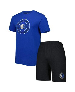 yz RZvc X|[c Y TVc gbvX Men's Blue Black Dallas Mavericks T-shirt and Shorts Sleep Set Blue Black