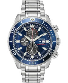 【送料無料】 シチズン メンズ 腕時計 アクセサリー Eco-Drive Men's Chronograph Promaster Diver Stainless Steel Bracelet Watch 46mm Silver