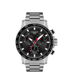 【送料無料】 ティソット メンズ 腕時計 アクセサリー Men's Swiss Chronograph Supersport Stainless Steel Bracelet Watch 45.5mm Black