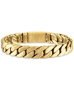 GXN@CA Y ANZT[ uXbgEoOEANbg TVc Esquire Men's Jewelry Curb Link Chain Bracelet-Tone Ion-Plated Stainless Steel (Also in Stainless Steel) Gold-Tone S[h