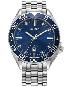 �V�`�Y�� �����Y �A�N�Z�T���[ �r���v T�V���c Citizen Eco-Drive Men's Sport Luxury Stainless Steel Bracelet Watch 42mm Silver-tone �V���o�[