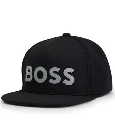 【送料無料】 ヒューゴボス メンズ 帽子 アクセサリー Men's Decorative Reflective Logo Cap Black