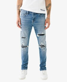 【送料無料】 トゥルーレリジョン メンズ デニムパンツ ジーンズ ボトムス Men's Matt No Flap Ultra Skinny Moto Jeans Bond St Medium Wash with Rips