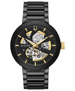 �u���o �����Y �A�N�Z�T���[ �r���v T�V���c Bulova Men's Futuro Black Stainless Steel Bracelet Watch 42mm No Color �u���b�N