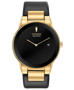 V`Y Y ANZT[ rv U[ Citizen Eco-Drive Men's Axiom Black Leather Strap Watch 40mm