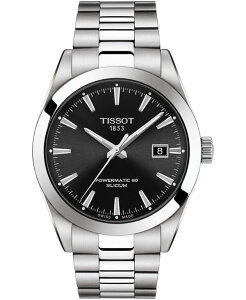 �e�B�\�b�g �����Y �A�N�Z�T���[ �r���v T�V���c Tissot Men's Swiss Automatic T-Classic Gentleman Powermatic 80 Silicium Stainless Steel Bracelet Watch 40mm Silver �V���o�[