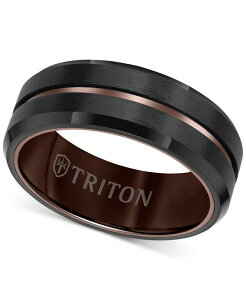 �g���g�� �����Y �A�N�Z�T���[ �����O Triton Men's Brush Finished Center Line Band Tungsten Carbide Tungsten �u���b�N