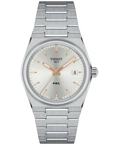 eB\bg Y ANZT[ rv TVc Tissot Unisex PRX Silver-Tone Stainless Steel Bracelet Watch 35mm Silver Vo[