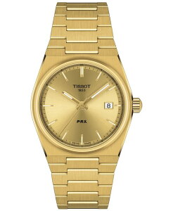 eB\bg Y ANZT[ rv TVc Tissot Unisex PRX Gold-Tone Stainless Steel Bracelet Watch 35mm Gold S[h