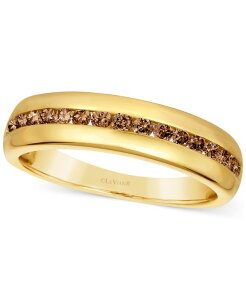�� ���@�� �����Y �A�N�Z�T���[ �����O Le Vian Chocolatier Men's Chocolate Diamond Band (1/2 ct. t.w.) in 14k Gold �S�[���h